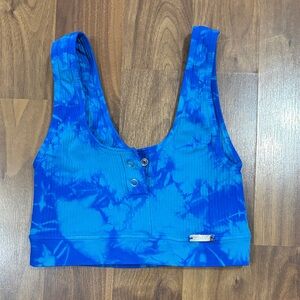 Bombshell Sportswear Blue Tie-Dye Sports Bra
